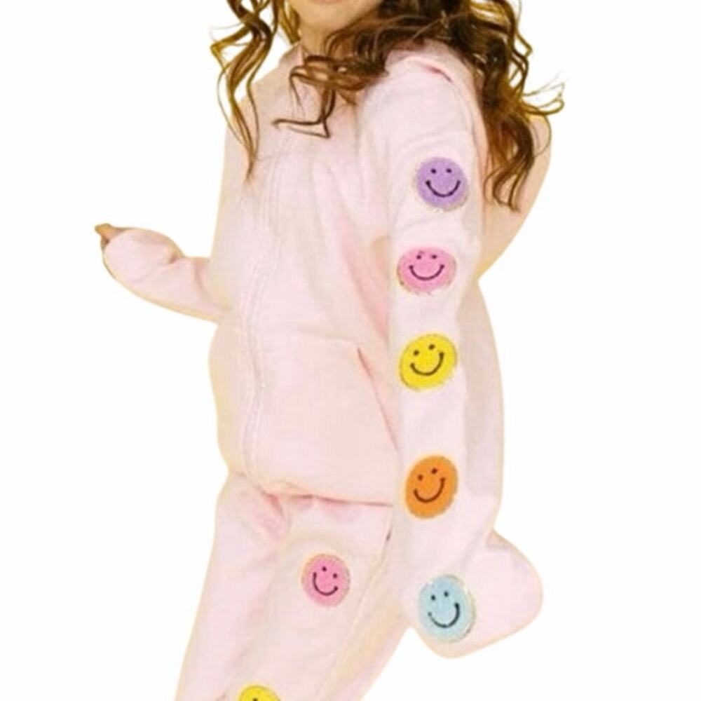 RAINBOW COZY EMOJI hoddie sz 8 excellent condition